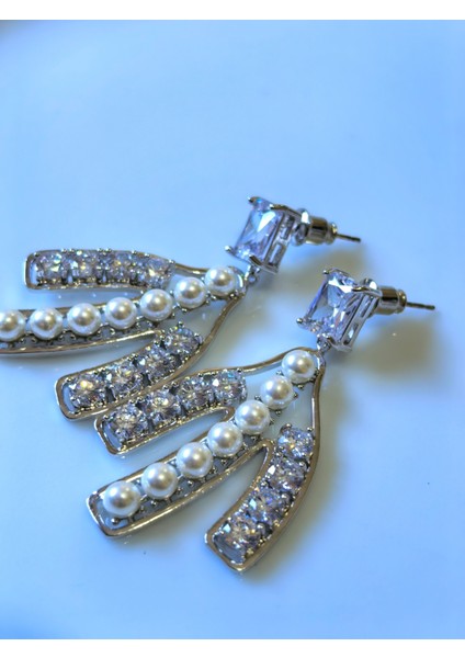 Küpe Zirkon Taşlı Incili Küpe fırsatları