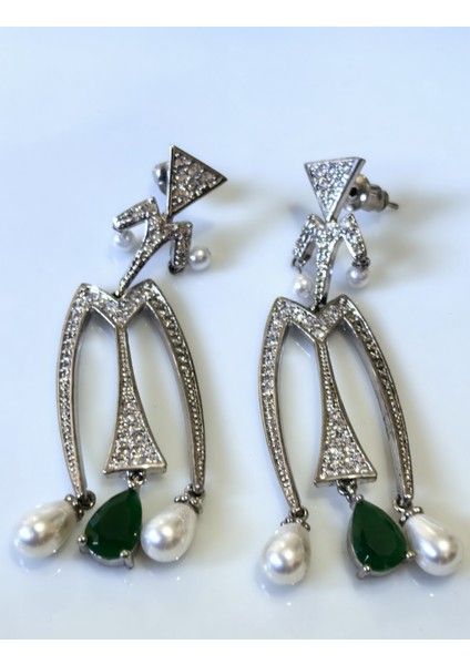 Küpe Zirkon Taşlı, Incili, Yeşil Zirkon Taşlı Çelik ,küpe fiyatları