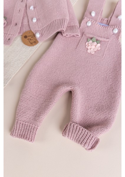 Triko Kışlık Kız Bebek Salopet Takım Tulum Set fırsatları