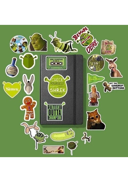 Shrek Sticker Paketi /bullet Journal Defter Çıkartma Ajanda Laptop Etiket