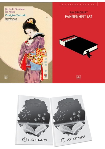 Bir Kedi, Bir Adam, Iki Kadın ve Fahrenheit 451 2li Set + Hediyeli