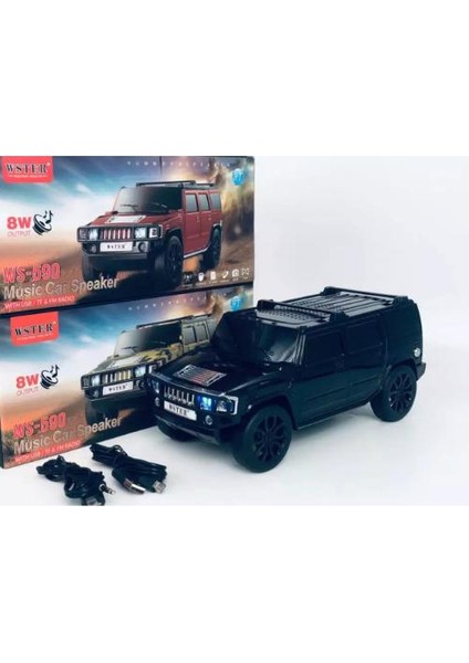 WS-590SIYAH Yeni Araba Hoparlörü Kablosuz Bt Fm USB Tf Tws Açık Bt Hoparlör