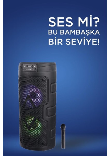 GTS-2129 Siyah Mikrofonlu Rgb Ledli Taşınabilir Bluetooth Hoparlör Parti Speaker modelleri
