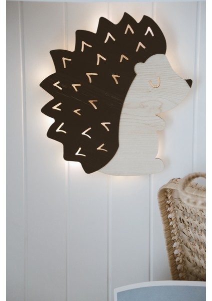 Ahşap Kirpi Gece Lambası/çocuk Odası Aksesuarı indirimleri