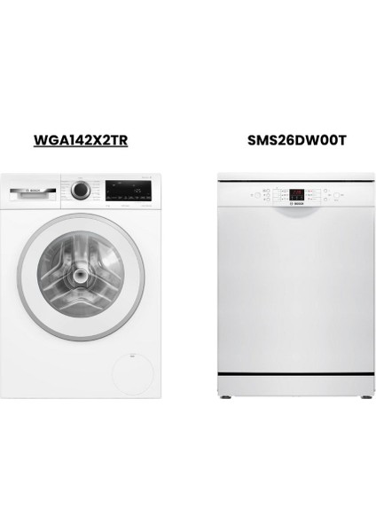 Ikılı Set WGA142X2TR 9kg CAMASIR+SMS26DW00T