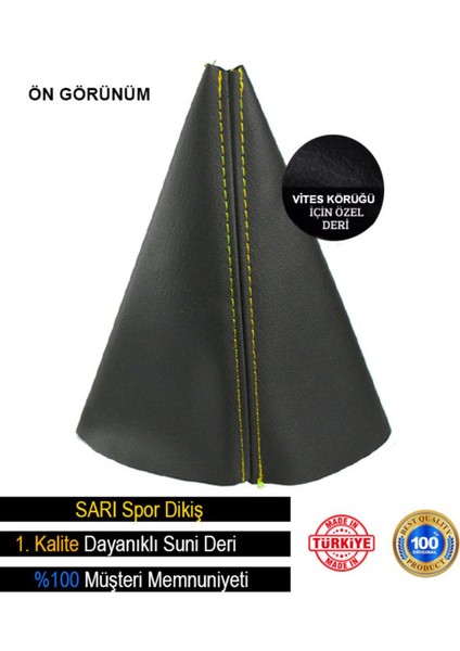 Subaru Tribeca Siyah Deri Özel Tasarım Sarı Şerit Spor Dikiş Vites Körüğü fiyatları