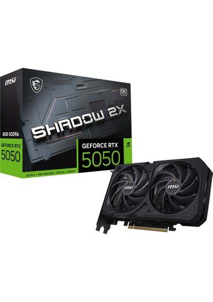 Msı Geforce Rtx 5050 8g Shadow 2x Oc 8gb Gddr6 128B DX12 Pcıe 5.0 X16 (3xdp 1xhdmı)