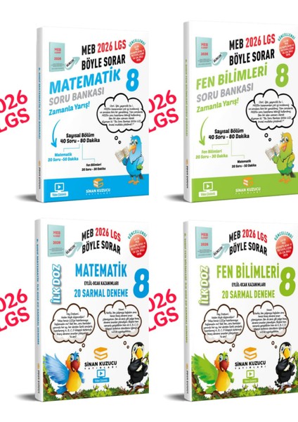 2026 LGS Matematik-Fen Soru Bankası ve Ilk Doz Deneme 4'lü Seti