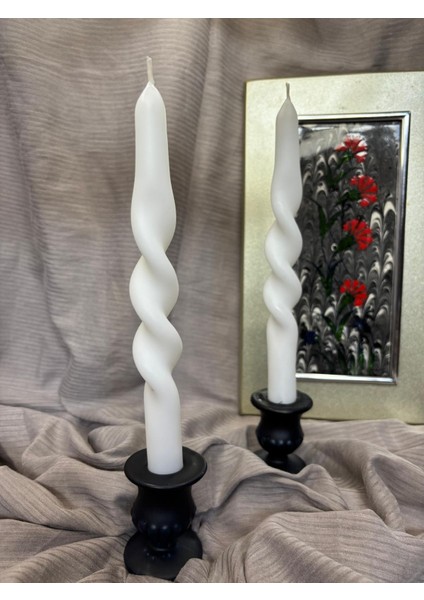 Burgulu Şamdan Beyaz Lüks 24CM fiyatları