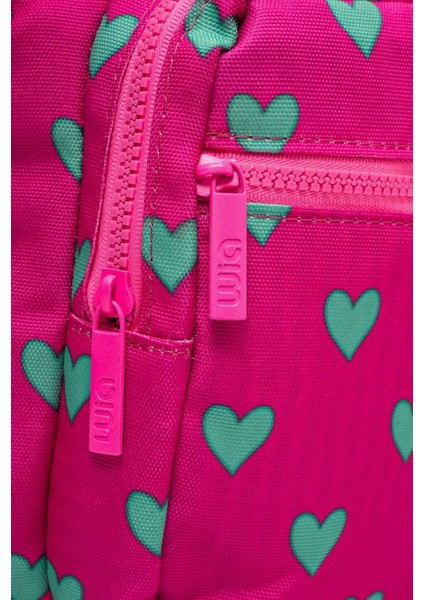 Su Geçirmez Kalp Desenli Kız Çocuk 3’lü Okul Çantası Seti – Sırt,kalemlik,beslenme Çantası fırsatları