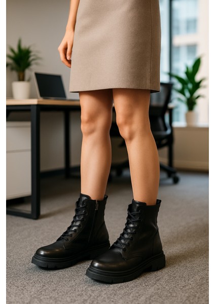 Perla StreetStyle – Kalın Taban Siyah Bot fiyatları