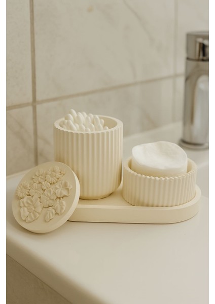 Beyaz Organizer Banyo Seti