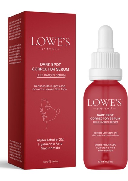 Lowes Leke Karşıtı Aydın.latıcı Serum – %2 Alpha Arbutin + Hyaluronik Asit – 30 ml fiyatları