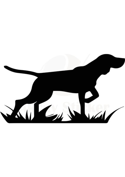 Av Köpeği Sticker 20 x 10 cm