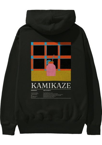 Kamikaze Kokteyl Arka Baskılı Hoodie Oversize Kapüşonlu Sweatshirt Erkek Kadın fiyatları