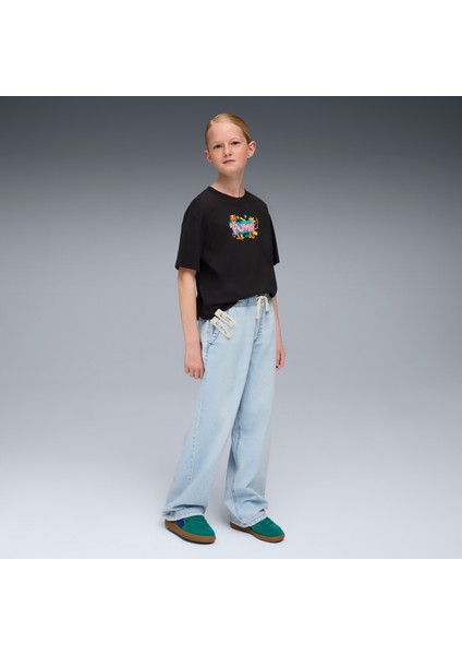Graphic Leopard Çocuk Siyah T-Shirt.01
