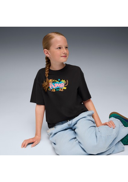 Graphic Leopard Çocuk Siyah T-Shirt.01 fiyatları