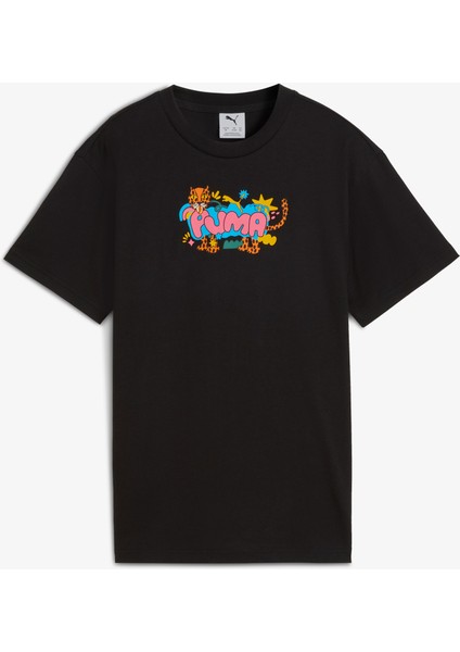 Graphic Leopard Çocuk Siyah T-Shirt.01 fırsatları