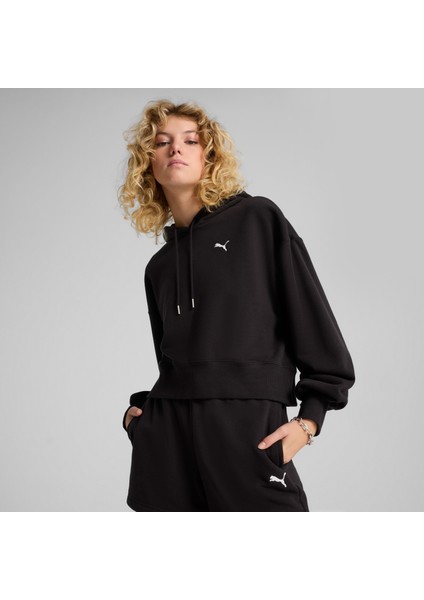 Wardrobe Essentials Relaxed Kadın Siyah Sweatshirt.01 modelleri