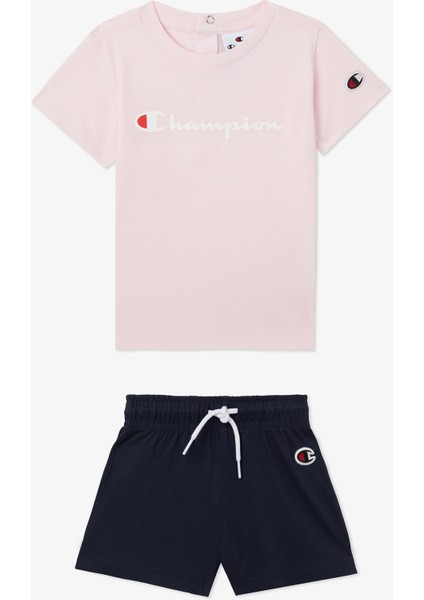 Çocuk Pembe/lacivert Şort TAKIMI.PS195
