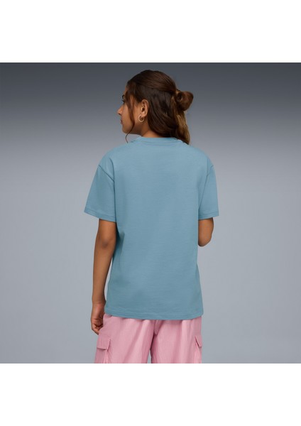 Graphic Leopard Çocuk Mavi T-Shirt.34 modelleri