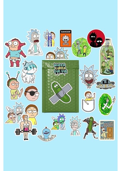 Rick And Morty Sticker Paketi / Bullet Journal Defter Çıkartma Ajanda Laptop Etiket