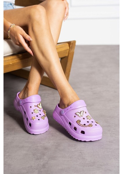 Eva Tabanlı Taşlı Kadın Terlik Yüksek Tabanı Hastane Plaj Deniz Havuz ve Günlük Kullanım