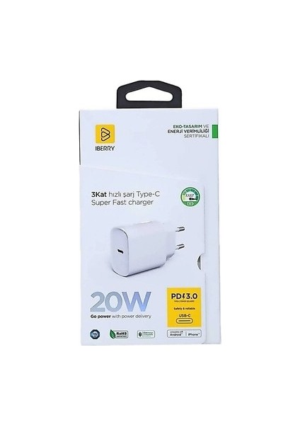 20 W / Pd3.0 Usb-C Port Fast Charger Şarj Adaptörü fiyatları