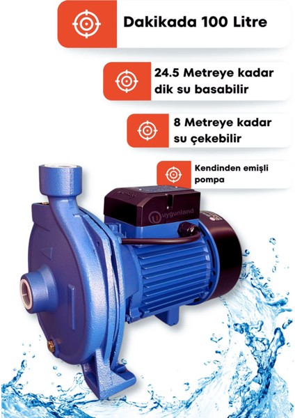 1.5 Hp - 1.0 Kw Alman Tasarımı Elektrikli Bahçe Pompası Su Pompası Cpm 158 modelleri