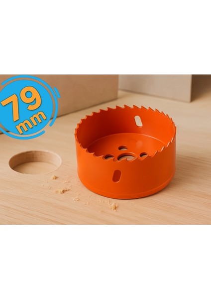 Bi-Metal Ahşap Delik Oyuk Açma Testeresi Panç 79 mm modelleri