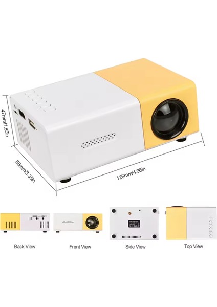 Hd 1080P Mini LED Projektör 400 Lümen Ev Medya Oynatıcı 320X240 Taşınabilir LED Mikro Projektör fiyatları