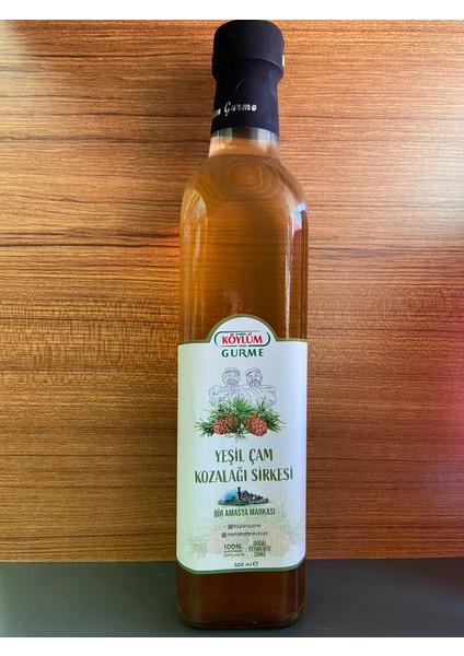 Yeşil Çam Kozalağı Sirkesi 500 ml Doğal Fermante