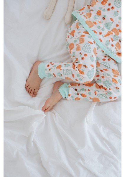 0.3 Tog Yazlık Çocuk Pijama Takımı - Meyve Desenli indirimleri