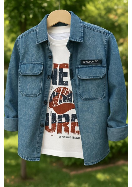 Erkek Çocuk Kot Gömlek Tişört