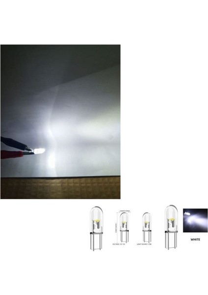 ( 4 x Adet ) 1 Set T5 1.2W LED Mini Dipsiz Ampul Beyaz 12V (1.2W Mini Dipsiz Ampul LED Kristal Cam Beyaz) modelleri