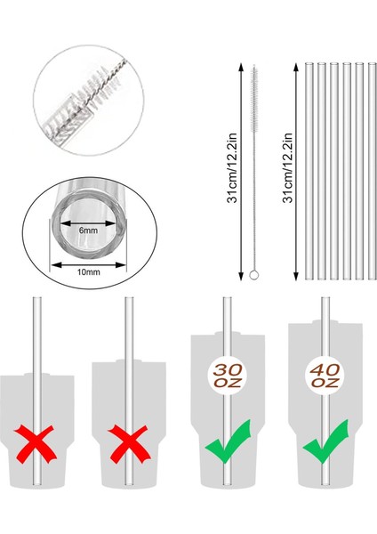 Quencher 1.18 ve 0.88 Uyumlu 6lı Pipet Termos Pipeti– Temizlik Fırçası Hediyeli fiyatları