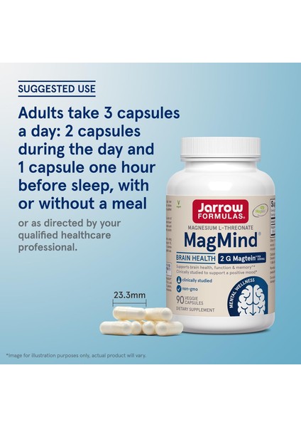 Magmind Magnesium L-Threonate Magtein Magnezyum L-Treonat Brain Memory Health Think Clearly fiyatları