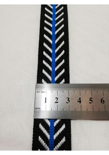 Beyaz Mavi Çavuş Desen Dokuma Şerit modelleri