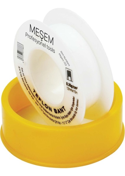 Meşem Teflon Bant 8 mt x 12 mm (10 Adet)
