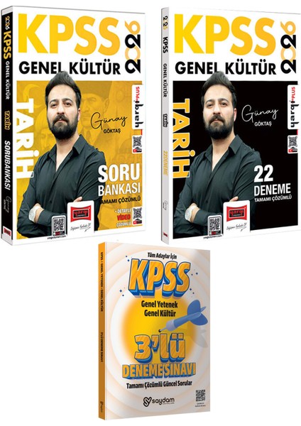 2026 Kpss Tamamı Çözümlü Tarih Soru Bankası-Çözümlü 22 Deneme(Günay Göktaş)-Çözümlü 3 Deneme