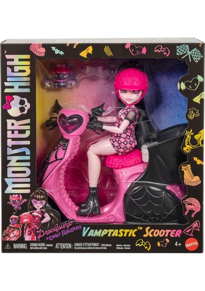 JDR61 Monster High Vamptastic Scooter Draculaura