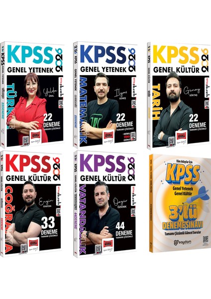 2026 Kpss Tamamı Çözümlü Tüm Dersler Deneme Seti(Toplam 143 Deneme)-Çözümlü 3 Deneme Hediye