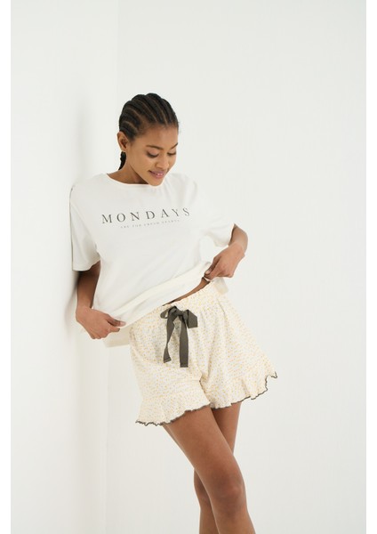 Bloom Örme Kısa Kol Şort Set modelleri