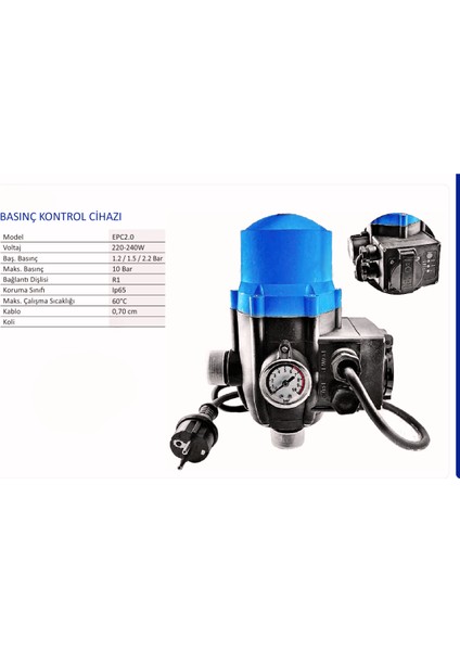 1.5 Hp - 1.0 Kw Alman Tasarımı Elektrikli Otomatik Set Bahçe Ev Pompası Su Pompası CPM158 modelleri