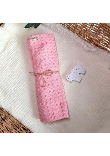 Yenidoğan Bebek Battaniyesi, Pamuk Bebek Pikesi, Organik Çok Amaçlı Örtü, Alt Açma Örtüsü, Dört Mevsim, Taşınabilir, Hediyelik Anne Bebek Ürünü, Pembe-Sarı, 75X75 Cm, Kupu&kupu fırsatları