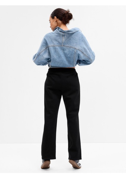 Kadın Siyah Gap Logo Bootcut Fleece Eşofman Altı modelleri