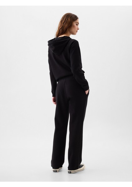 Kadın Siyah Gap Logo Bootcut Fleece Eşofman Altı fırsatları