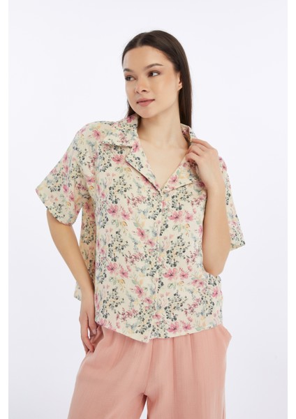 Brenda Müslin Gömlek Pijama Desenli fırsatları