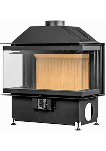 A.caminetti CRYSTAL 80 Open Side 3 Tarafı Açık Şömine Haznesi , 80'lik Ithal Alman Şömine Hazne