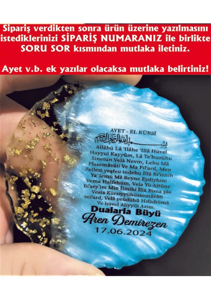 Eren Aksesuar 10 Adet Epoksi Magnet Söz Nişan Nikah Kına Düğün Hediyeliği Kuran Hatırası Sünnet Mevlüt Hediyesi